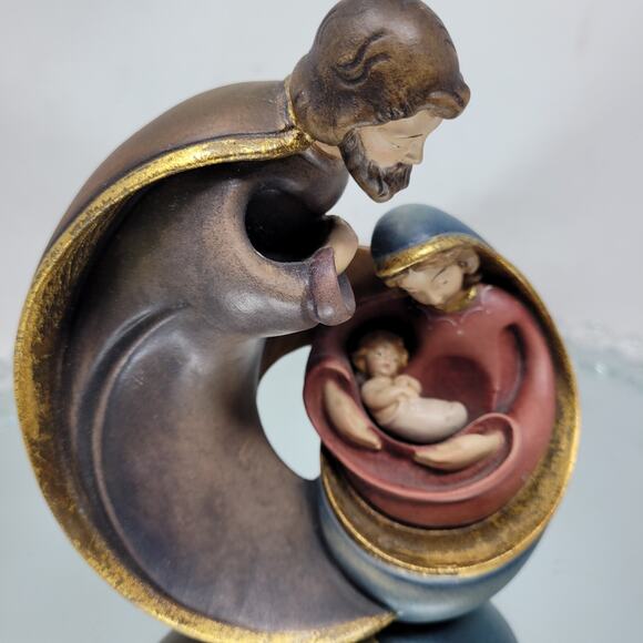 VTG Nativity Jesus Mary Joseph German Italian HolzSchnitzerei Carved Wood - Picture 7 of 8